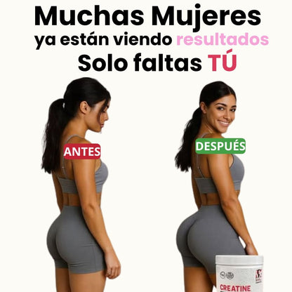 Creatina para mujeres - Pompis firmes y naturales sin cirugías
