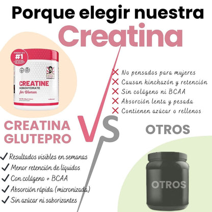 Creatina para mujeres - Pompis firmes y naturales sin cirugías