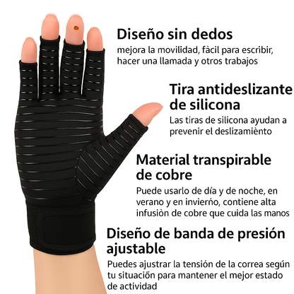 Guantes de Comprensión Anti-dolor para Artritis y túnel carpiano + Ajustable (2 en 1)_El Original