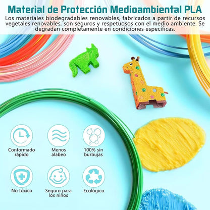 Pack de Filamentos PLA para Pluma Creativa 3D