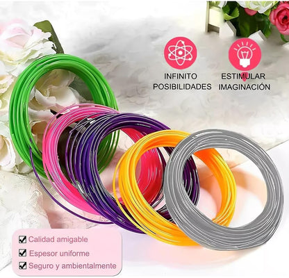 Pack de Filamentos PLA para Pluma Creativa 3D