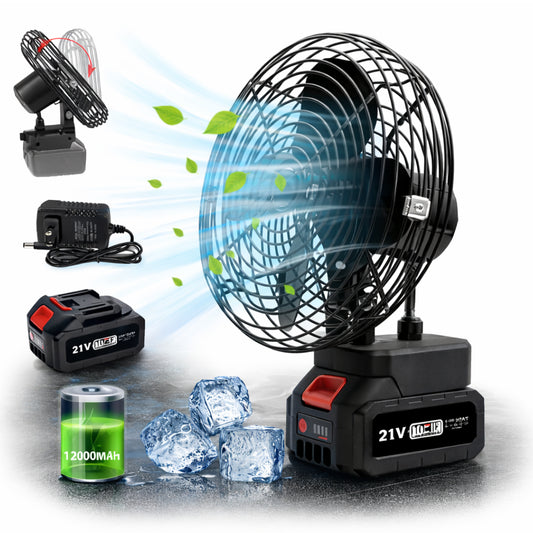 Ventilador inalámbrico doble batería – más horas de frescura
